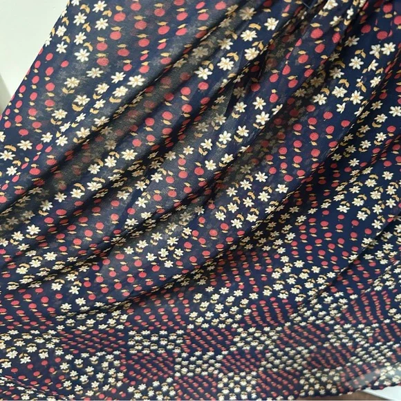 ModCloth ~ new ~ Sleeveless Retro Pleated Chiffon Fruit Floral Dress size 2X - Picture 6 of 16